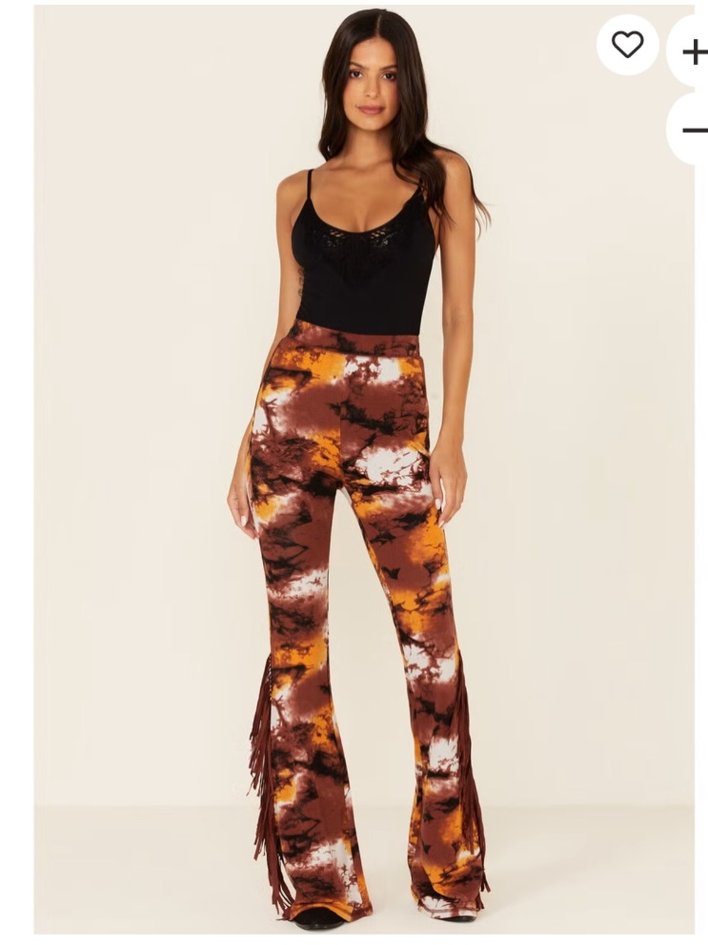 Idyllwind Tie Dye Fringe Pull On Flare Shaker Pants Womens S - Picture 2 of 8